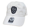 '47 Brand White Milwaukee Brewers Clean Up Strapback Questions & Answers